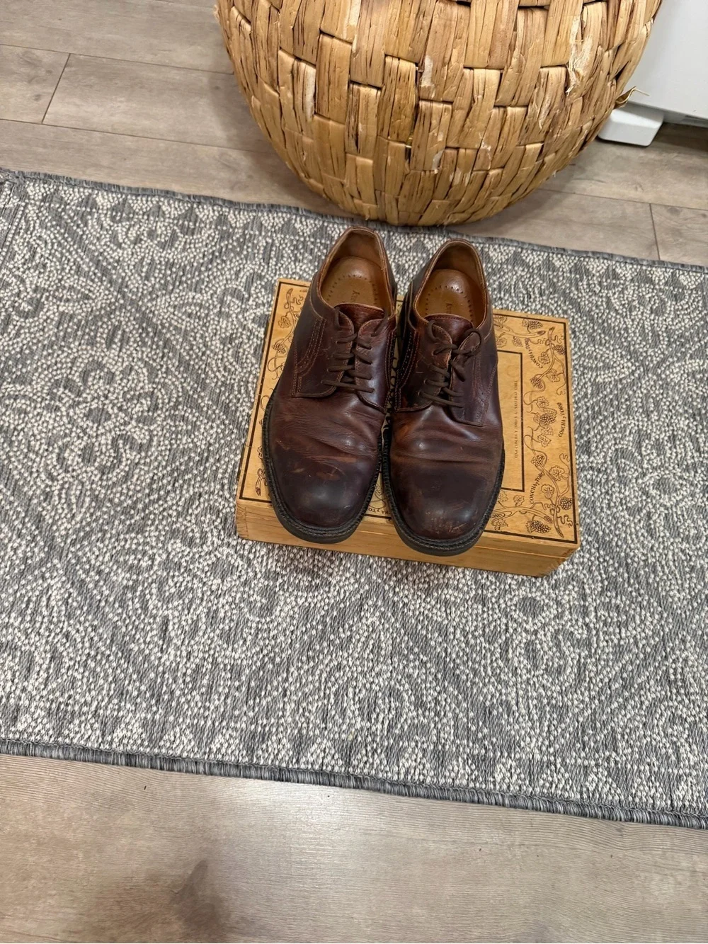 Johnston & Murphy Men’s Brown Leather Derby Oxfords Dress Shoes Size 10.5